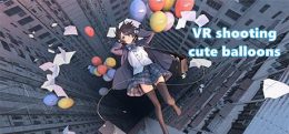 VR射击气球并观赏超短裙缓缓下落